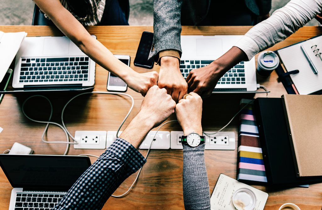 working together